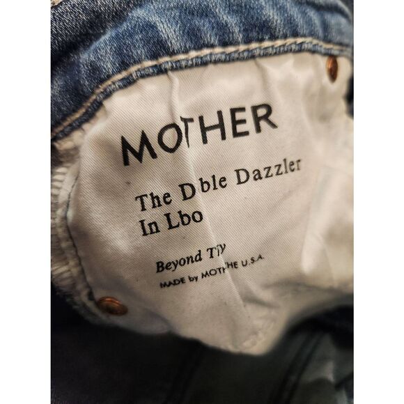 Mother 'The Double Dazzler In Lbo" womens Jeans 30x23.5 crop ankle straight fit - Picture 3 of 11